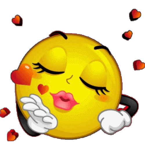 Spinning Cute Kiss Emoji GIF