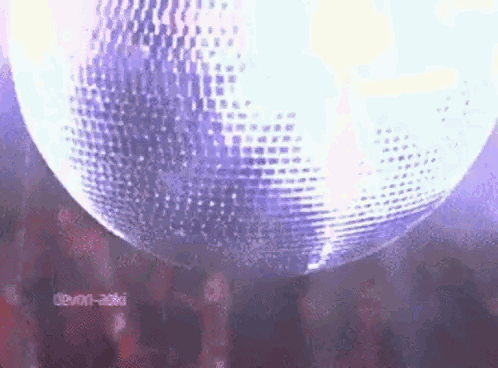 Spinning Disco Ball in Dark Room