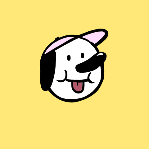 Spinning Dog Head Wearing A Cap GIF
