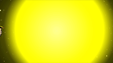 Spinning Dog On A Meteorite GIF