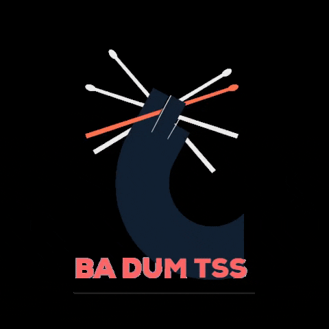 Spinning Drumsticks Ba Dum Tss GIF
