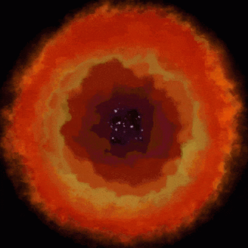 Spinning Fiery Retro Wave Portal GIF