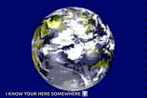 Spinning Globe You're Here Somewhere GIF