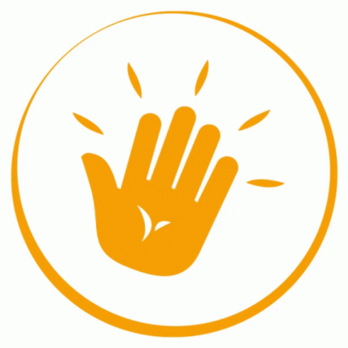 Spinning Golden Hand Design Art GIF