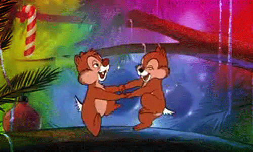 Spinning Happy Chipmunks Cartoon GIF