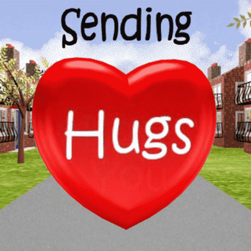 Spinning Heart Virtual Hug GIF