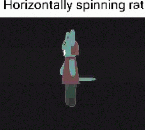 Spinning Humanlike Rat Cartoon GIF