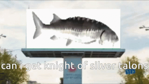 Spinning Knight Silver Talon Fish Biilboard GIF