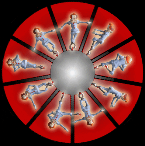 Spinning Pennywise Dancing Roulette GIF