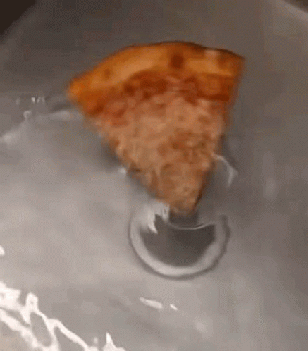Spinning Pizza In The Kitchen Sink GIF