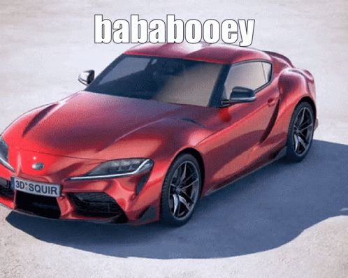Spinning Red Toyota Supra Bababooey GIF