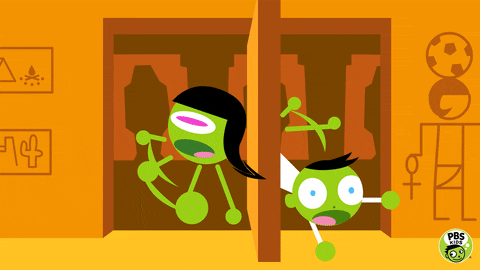 Spinning Revolving Door Pbs Kids Cartoon GIF