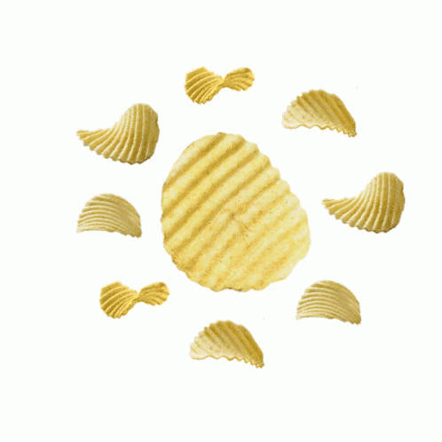 Spinning Ridged Potato Chips GIF
