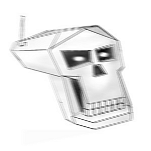 Spinning Robot Skull GIF