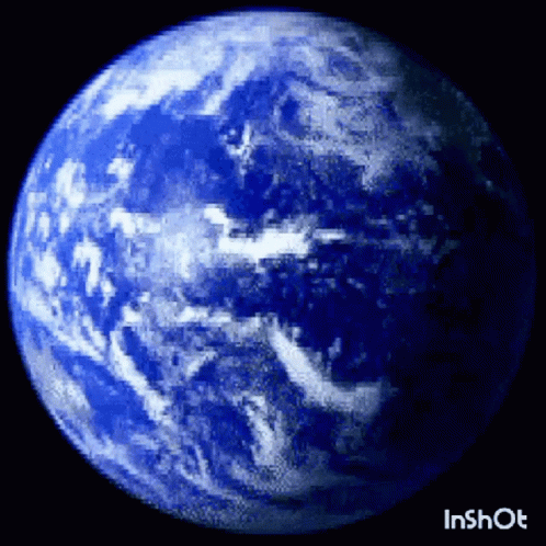 Spinning Rotating Earth Globe GIF