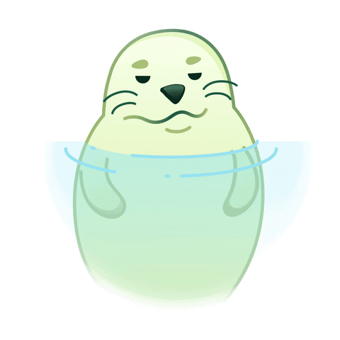 Spinning Seal In Water Animation GIF