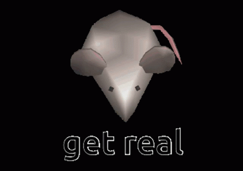 Spinning Silver Gray Cartoon Rat Get Real GIF