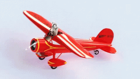 Spinning Small Plane Amelia Earhart GIF