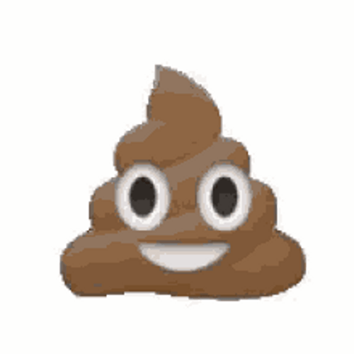 Spinning Three Dimensional Poop Emoji GIF