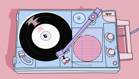Spinning Vinyl Aesthetic Pink GIF