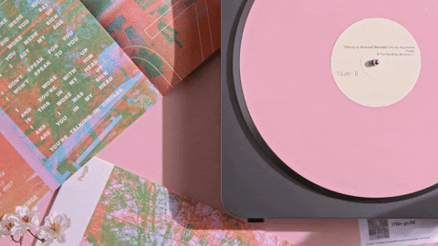 Spinning Vinyl Colorful GIF