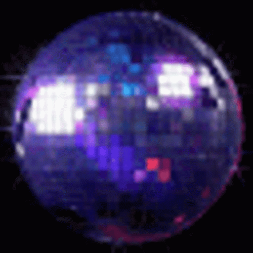 Spinning Violet Disco Ball GIF