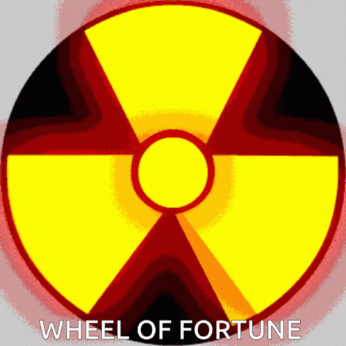 Yellow And Black Spinning Wheel Of Fortune GIF