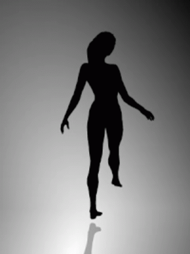 Spinning Woman Silhouette Illusion GIF