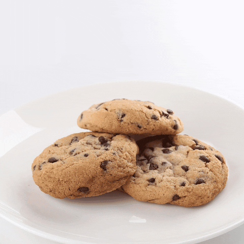 Spinning Yummy Chocolate Chip Cookies GIF