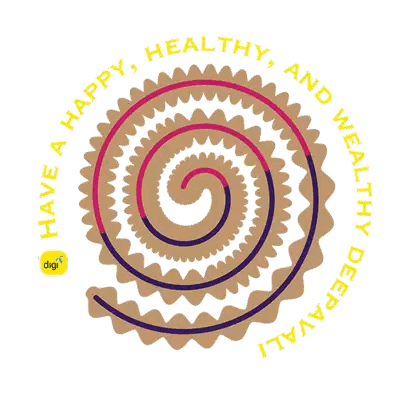 Spiral with Have a Happy Healthy and Wealthy Depravali