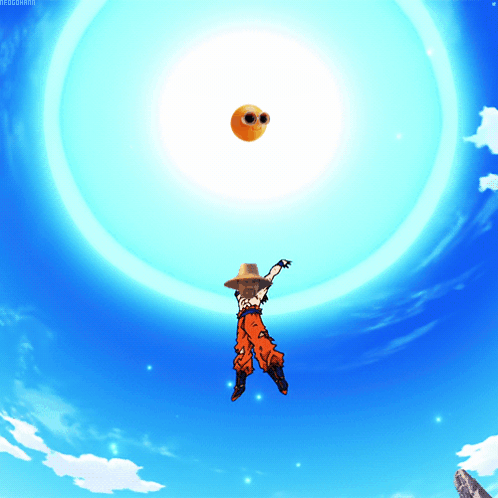 Spirit Bomb Yellow Smiley GIF