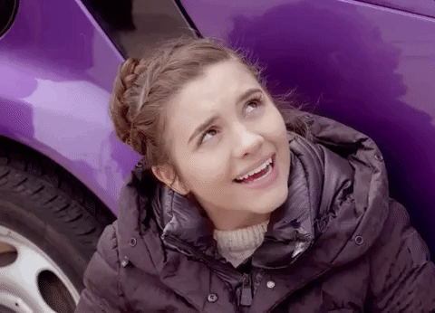 Spirit Fingers Girl In Car GIF