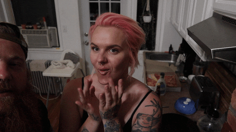 Spirit Fingers Pink Hair GIF
