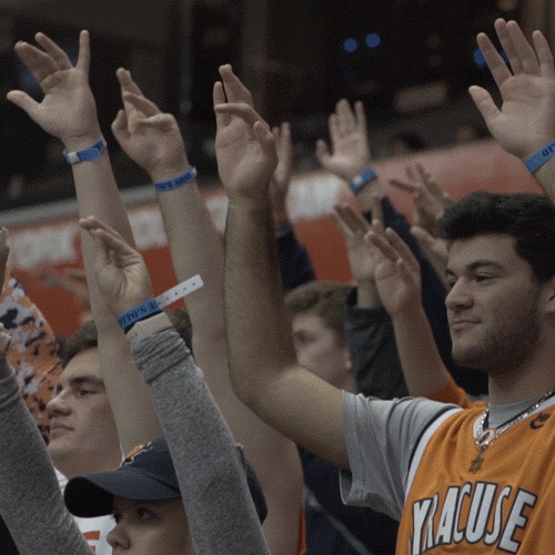 Spirit Fingers Syracuse Orange GIF