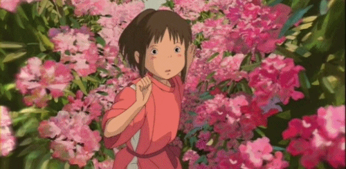 Spirited Away Chihiro Ogino Garden Of Flowers GIF