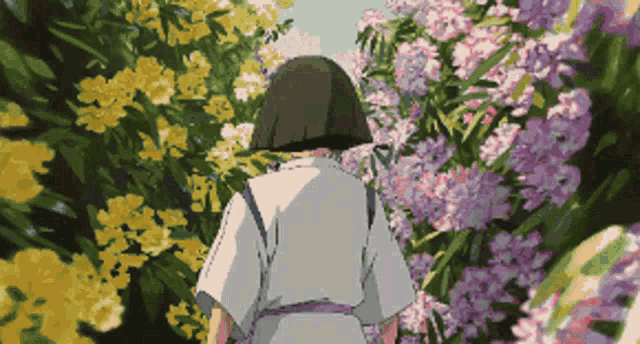 Spirited Away Flower Garden GIF