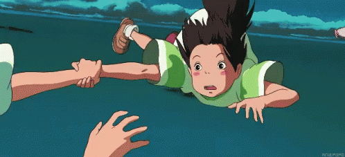 Spirited Away Holding On GIF
