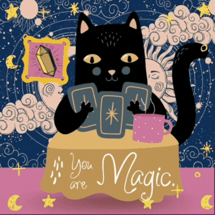 Spiritual Black Cat Magic GIF