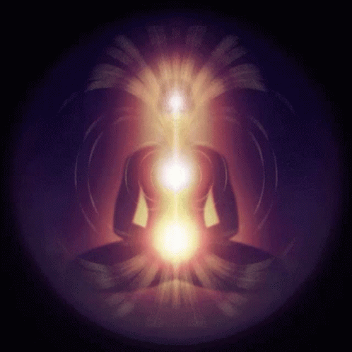 Spiritual Meditation Silhouette Energy GIF