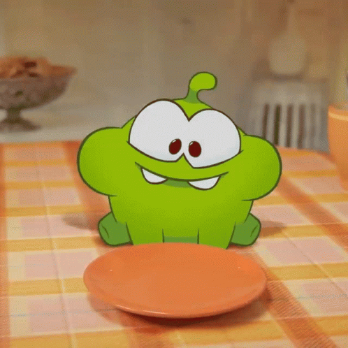Om Nom Spit Food GIF