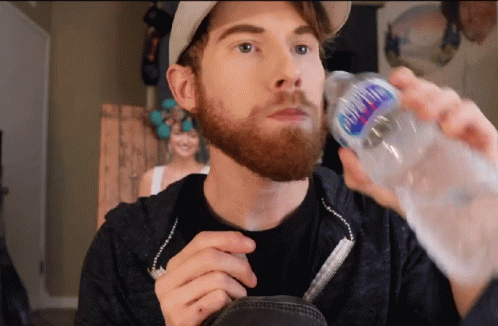 Spit Water Guy Stop Burst Holding Mouth GIF