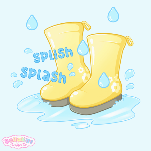 Splash Boots On Rainy Monday GIF