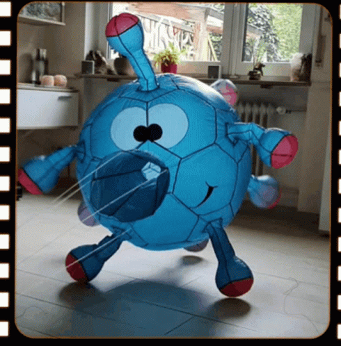 Splat Plush Bouncing Ball GIF