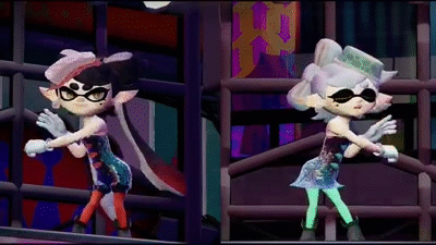 Splatoon Callie And Marie Dancing Duo GIF