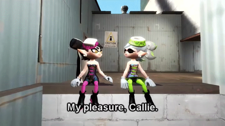 Splatoon Callie And Marie Hanging Out GIF