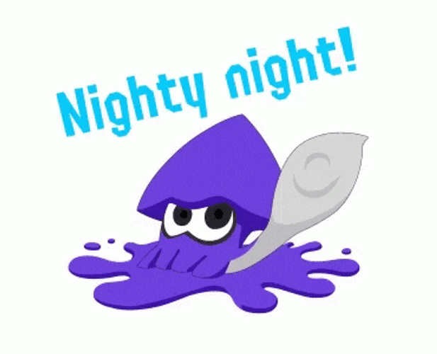 Splatoon Nighty Night Purple Inkling GIF