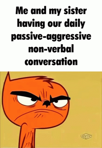 Spliced Animation Non Verbal Passive Aggressive Conversation GIF