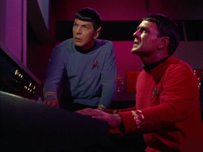 Spock Annoyed With Fixing GIF
