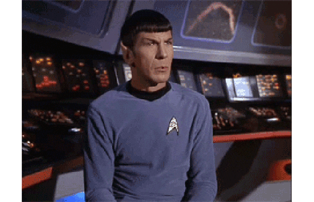 Spock Doing The Rock Eyebrow Meme GIF