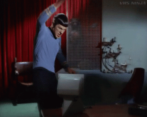 Spock Smashing A Computer GIF